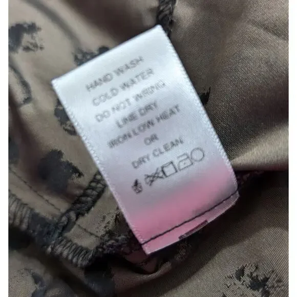 IC Connie K Jacket Black Brown Polka Dot Parachute Tie Front Women's Size 1X - Picture 7 of 7